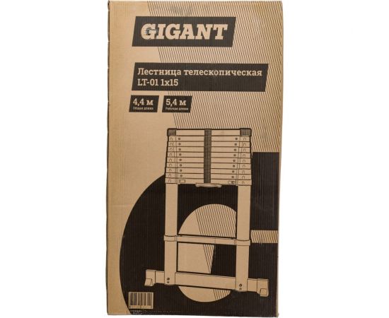 Телескопическая лестница Gigant 4.4м LT-01 1x15 – изображение 21