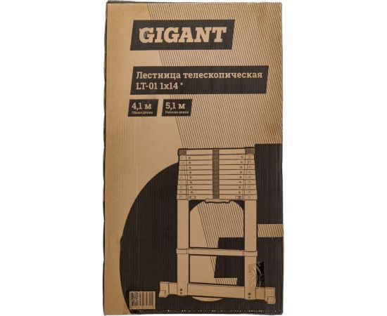 Телескопическая лестница Gigant 4.1м LT-01 1x14 – изображение 24