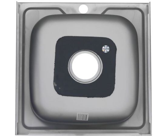 Мойка MELANA 5050 0,6/160 ДЕКОР накладная квадратная с сифоном 143D t 15 – изображение 3
