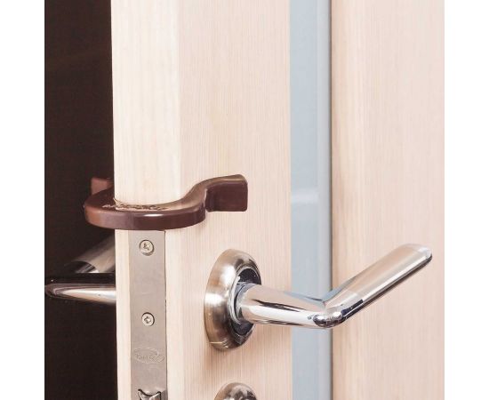 Подкова: блокиратор дверей, стоппер для двери, ограничитель для двери/окна Baby Safety силиконовый 2шт. венге 4670006470686 – изображение 3