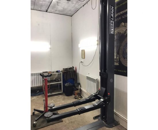 Двухстоечный подъемник KraftWell г/п 4000 кг., электрогидравлический, высота 2800 мм., сеть 380 В, цвет серый, упр. стопорами на 2-х колоннах KRW4DLM – изображение 4