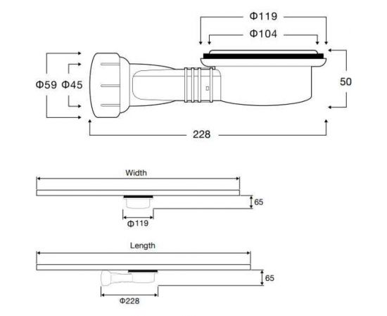 Сифон с гидрозатовром VINCEA Vsph-D132 – изображение 4