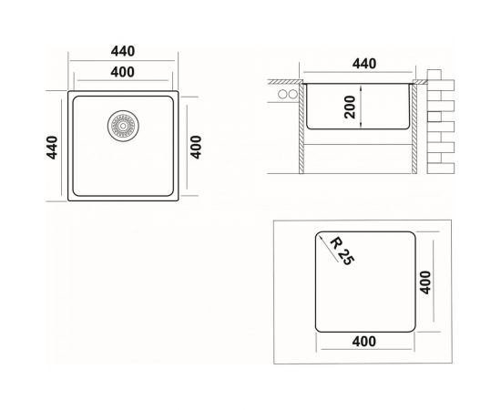 Мойка Ukinox Лофт LOB400.400 -GT10P – изображение 4