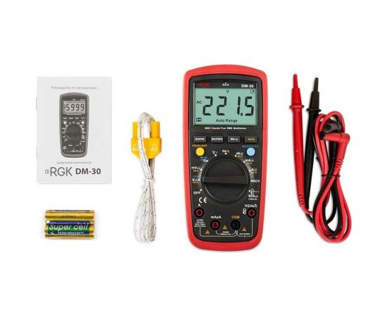 Цифровой мультиметр RGK DM-30 с поверкой 779654 – изображение 5