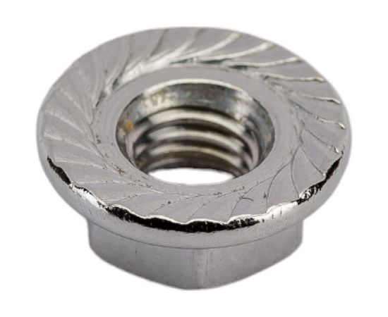 Нержавеющая гайка с фланцем KREPFIELD М5, DIN 6923, А2, с зазубринами, шестигранная, 30 шт. 6923А2ГАЙКАМ5-30 – изображение 5