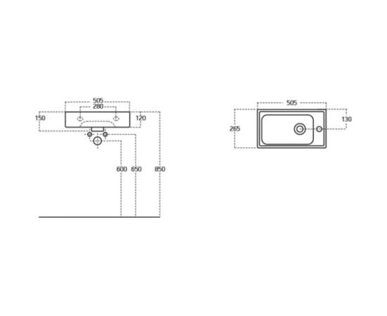 Раковина-столешница Sanovit Top Counter 50 см 7045-KL 00182338 – изображение 6