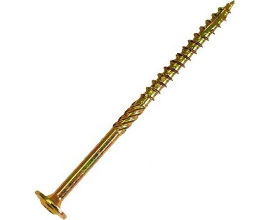 Саморез по дереву HIMTEX проф. желт. тарельчатая голова Torx 30, 6х90, 100 шт. 06090Wh 