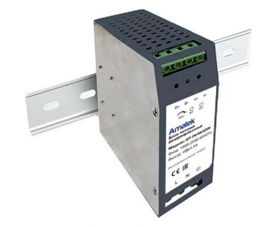 Блок питания Amatek AP-DU48/20DIN 48В / 2,5А резервированный, стабилизированный 7000707 