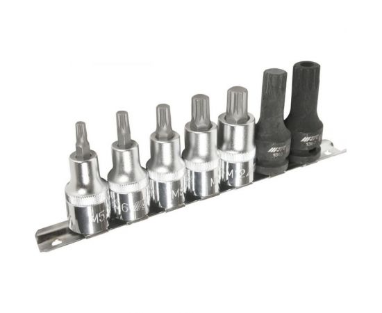 Набор насадок SPLINE 1/2 M5-M14, M16H 7шт JTC H407M 