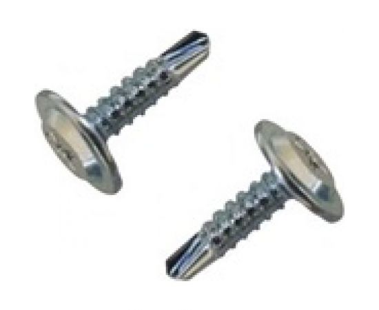 Саморез с прессшайбой HIMTEX для листов металла до 5 мм, с усил. св., PH2, 4,2х19, 1000 шт. 4219МSD 