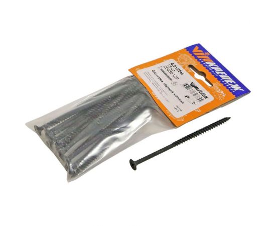 Саморез VIPкрепеж черный 5,0(4,8)/95 м 16шт 20030 VIP 