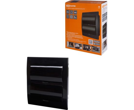 Встраиваемый бокс TDM ЩРВ-П-24 модуля, пластик, IP41, Антрацит SQ0902-1006 