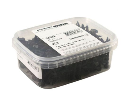 Саморез Качественный Крепеж 3,5х32 потай, частая резьба, оксид 290 шт 0300393 КЧ 