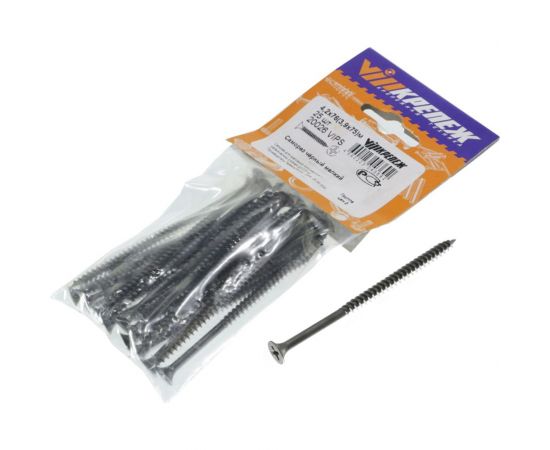 Саморез VIPкрепеж черный 4,2/76 м 25шт 20026 VIPS 