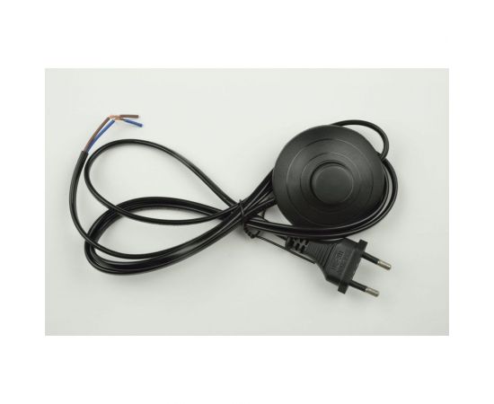 Сетевой шнур с вилкой и выключателем Uniel напольный UCX-C20/02A-170 BLACK UL-00004435 