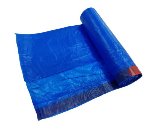 Мешки для мусора с завязками в рулоне (20 шт, 600х700 мм, 60 л, 30 мкм, ПНД, синие) Luscan 1609662 – изображение 2