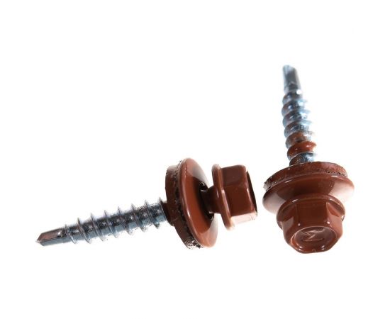 Кровельный саморез крепежная техника коричневая медь RAL 8004, 4.8х29 мм, 250 шт 420274 БК – изображение 2