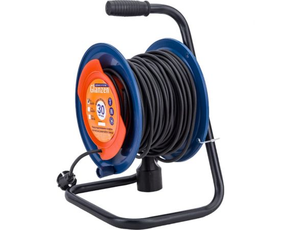 Силовой удлинитель на катушке GLANZEN ПВС 2x0,75 арт. EC-30-001 00-00006529 – изображение 2