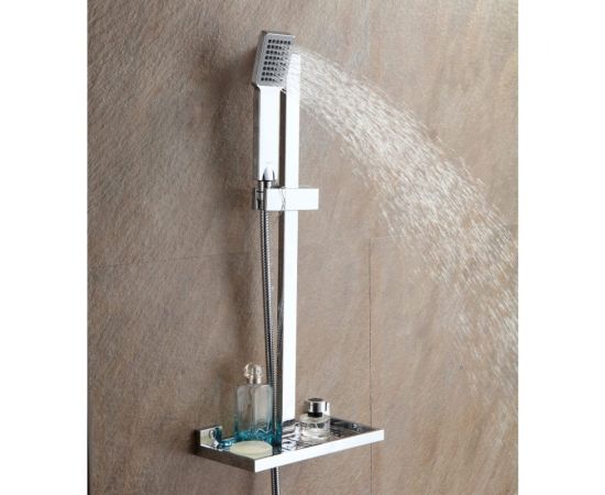 Душевой гарнитур Gappo G8010 650 мм, душевая лейка, 1 режим, мыльница, хром 514847 – изображение 2