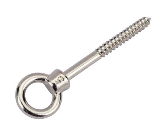 Нержавеющий рым-шуруп KREPFIELD М5x50, ART 8271, А2, 6 шт. 8271А2РЫМШУРУПМ5X50-6 – изображение 2