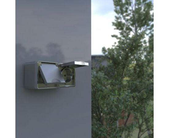 Влагозащищенная розетка WERKEL W5071206 с заземлением, с защитной крышкой и шторками a052775 – изображение 2