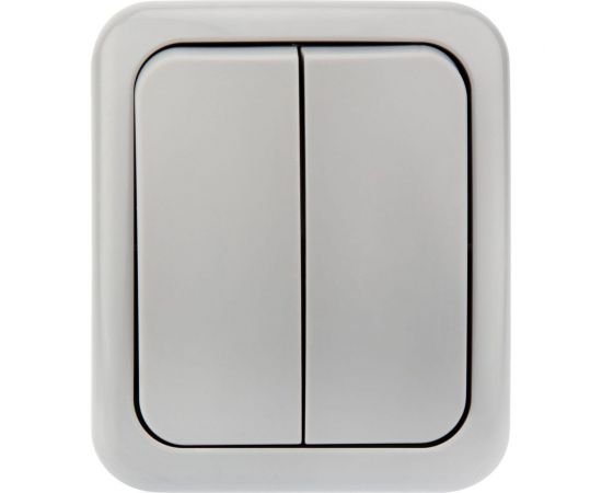 Накладной одноклавишный выключатель KRANZ IP54 серый KR-78-0833 – изображение 2