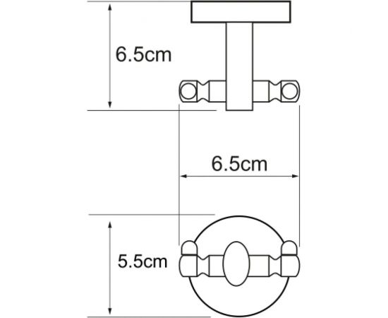 Крючок WasserKRAFT Rhein двойной K-6223D – изображение 3