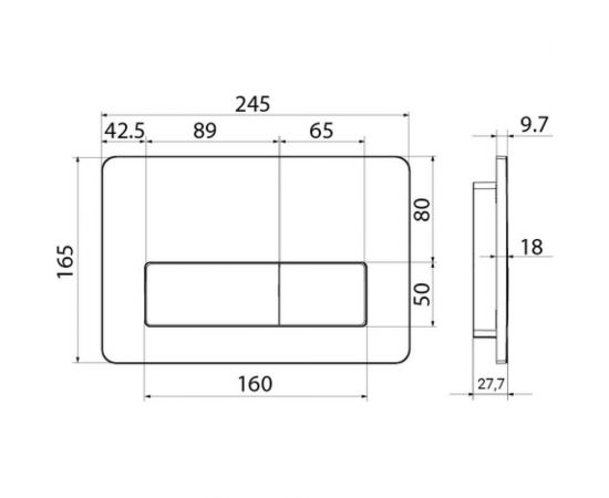 Универсальная клавиша смыва IDDIS Unifix 010 глянцевый белый UNI10W0i77 – изображение 3