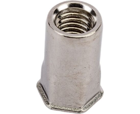 Резьбовая нержавеющая шестигранная заклепка с уменьшенным потайным бортиком KREPFIELD М6x16 мм, ART 1027, А2, 50 шт. 1027ГАЙКАЗАКЛЕПКАМ6Х16-50 – изображение 3