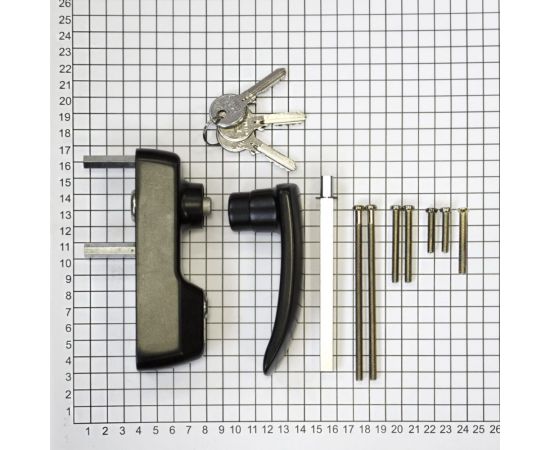 Внешняя нажимная ручка для противопожарных дверей Doorlock DL PD900FR/H1, черная, с цилиндром, толщина двери до 105 мм 75441 – изображение 3