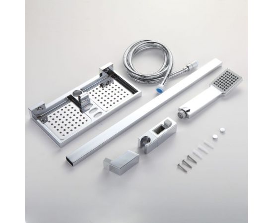 Душевой гарнитур Gappo G8010 650 мм, душевая лейка, 1 режим, мыльница, хром 514847 – изображение 4