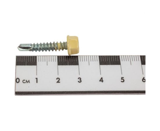 Самосверлящий винт HARDWEX ТМ HWX4-W-P7-4.8x25 мм, св.№3, RAL 1014, 250 шт. 5190000001376 – изображение 4