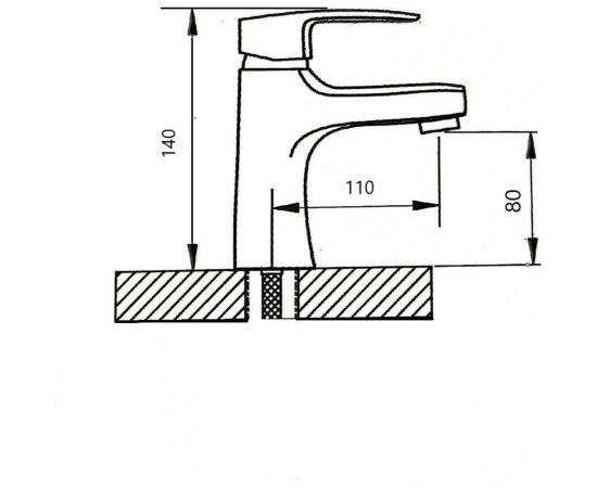 Смеситель для раковины (умывальника) WISENT W10234 – изображение 4