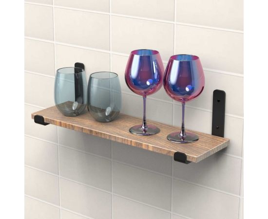 Набор кронштейнов для полки Граф Держалкин 2 шт., 160x130x30 мм, черный GDKR-004-ч – изображение 4