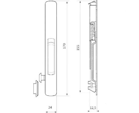 Защелка для балконного остекления ПВХ KOMFORT москитные системы Provedal белая, 1 шт. ЗББ02905 – изображение 4