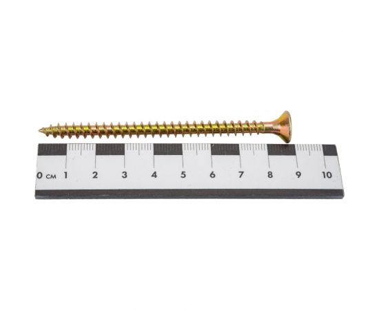 Саморез Мир крепежа DIN 7962 6,0x90 Pozi желтый цинк (300 шт) Т0000014341 – изображение 5