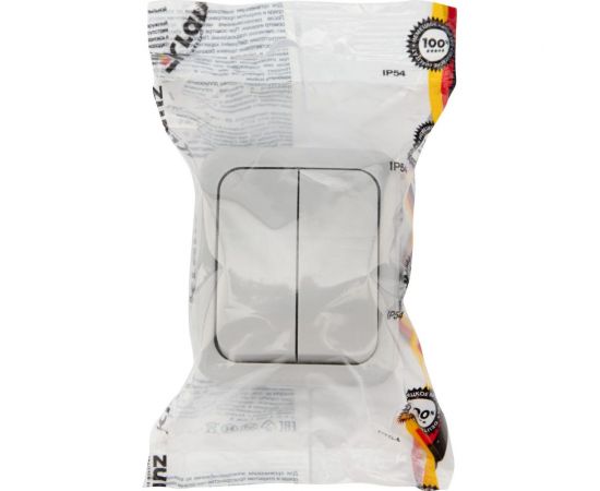 Накладной одноклавишный выключатель KRANZ IP54 серый KR-78-0833 – изображение 6