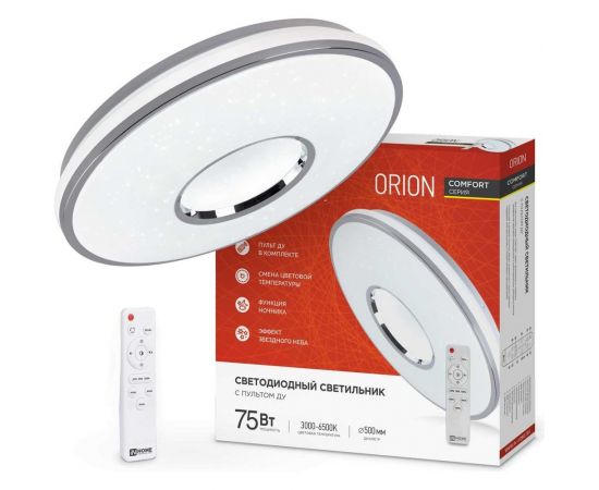 Светодиодный светильник IN HOME COMFORT ORION 75Вт 230В 3000-6500K 6000Лм 500x100мм пульт ДУ 4690612035154 – изображение 9