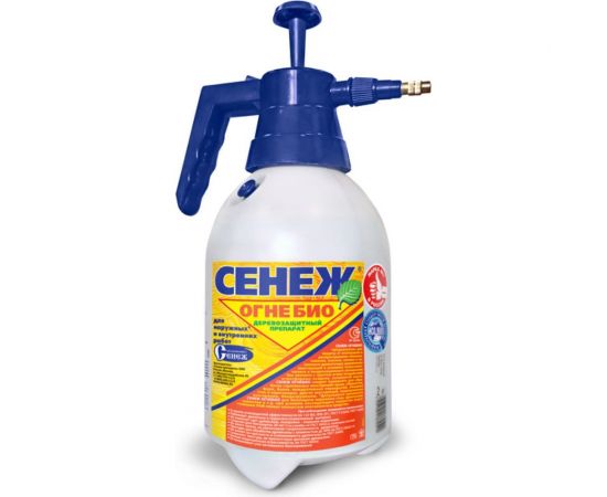 Огнебиозащита для древесины СЕНЕЖ ОГНЕБИО помпа, 2 кг 00000006148 