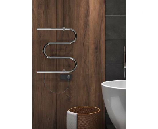 Полотенцесушитель INDIGO M без полки (electro) 50/60 (кнопка, прямой провод, полированный) ME50-60 