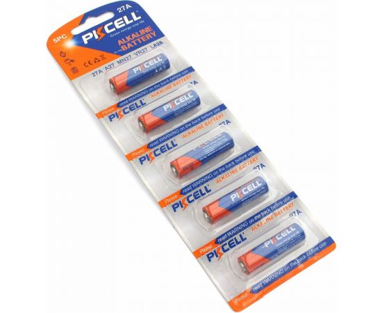 Щелочной/алкалиновый элемент питания PKCELL тип - A27 5 шт в блистере12V 27A-5B 