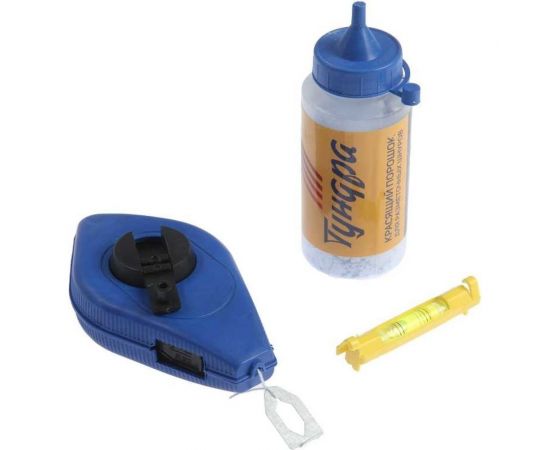 Разметочный набор ТУНДРА шнур малярный 15 м, красящий порошок 110 г, синий 1722213 