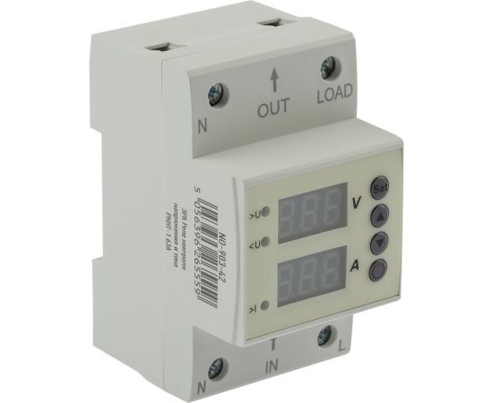 Реле контроля напряжения и тока ЭРА PRO NO90342 РКНТ1 63А электронный дисплей Б0050658 