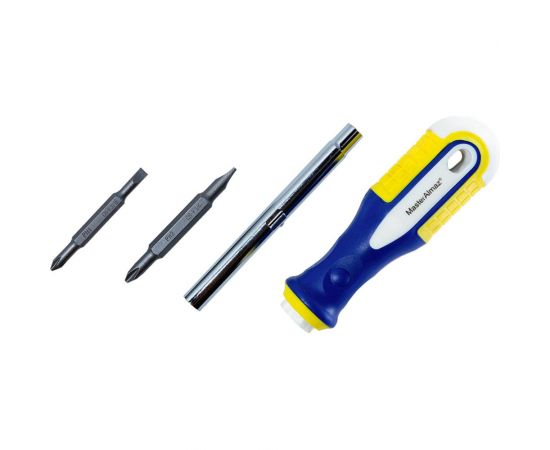Наборная отвертка 6 в 1 МастерАлмаз SL 5mm SL 6mm PH1 PH2 HEX 6mm 8mm 10504015 