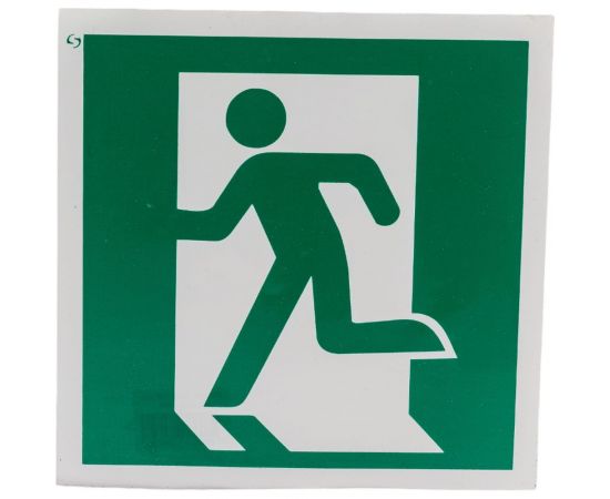 Знак Выход здесь Стандарт Знак Е01-01 лево, 150x150 мм, пленка ПП 00-00024571 – изображение 2