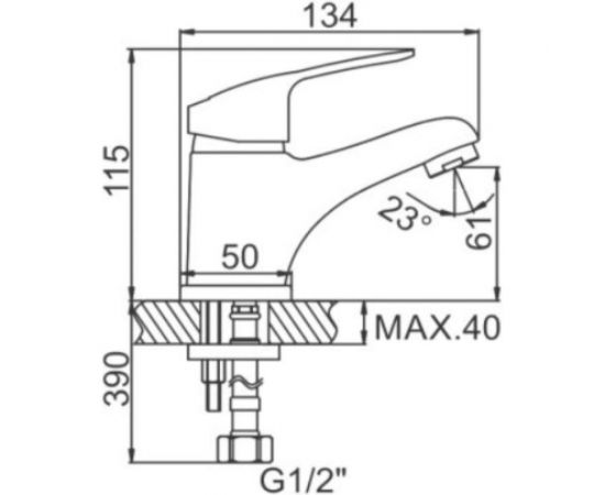 Смеситель для умывальника LEDEME L1037 89614 – изображение 2