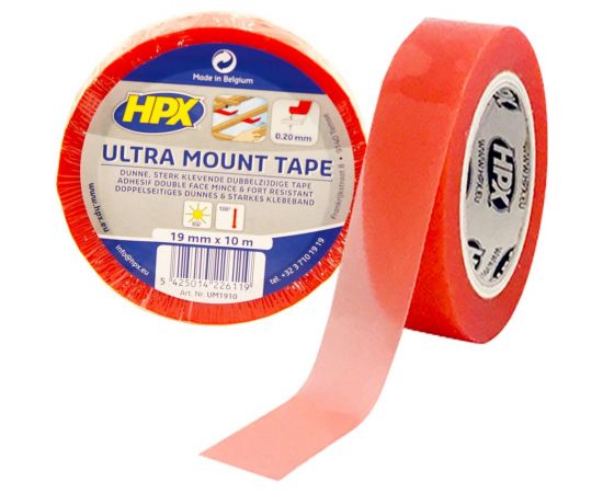 Монтажная ультратонкая лента для максимального прилегания HPX Ultra Mount 19 мм x 10 м, прозрач. 5425014226119 – изображение 2