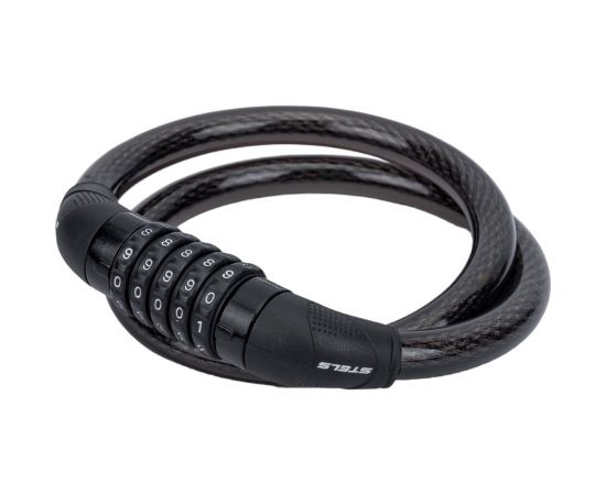 Трос-замок STELS 84620 длина 800 мм, диам. 15 мм, кодовый замок, черный 540026 – изображение 2