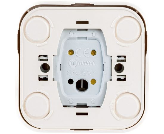 Выключатель накладной двухклавишный, крем Makel Siva Ustu 45203 – изображение 2