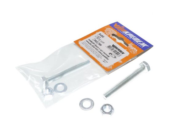 Болт с ш/г vipкрепеж набор, полная резьба, din 933, 8x60 17870 VIP – изображение 2